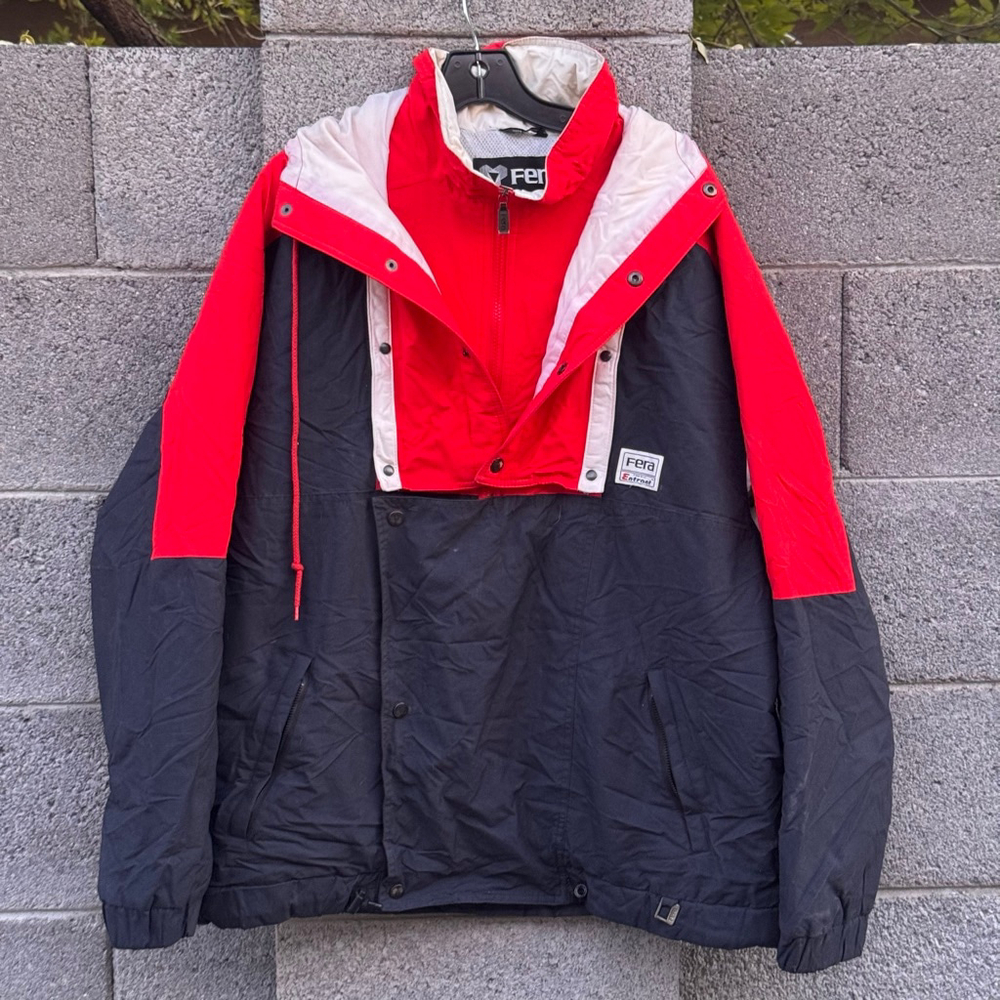 Vintage Fera Ski Jacket Snowboard Winter wear Jacket L Black Red
